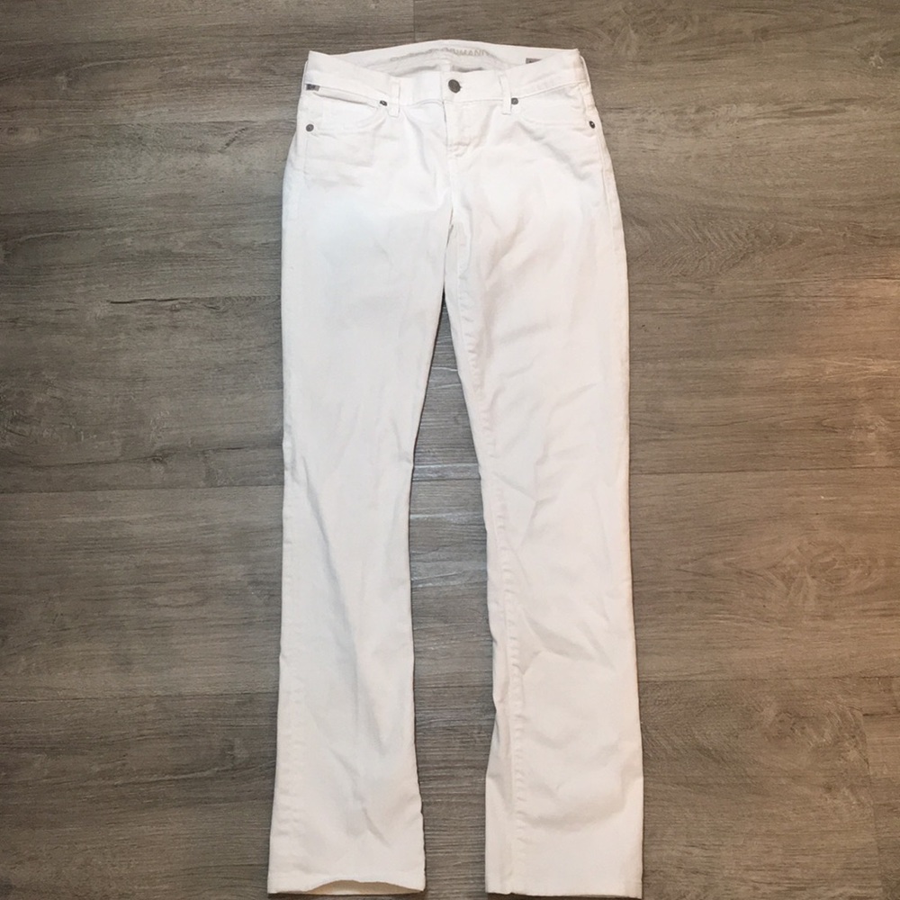 Citizen of Humanity White Ava Straight Leg Jeans